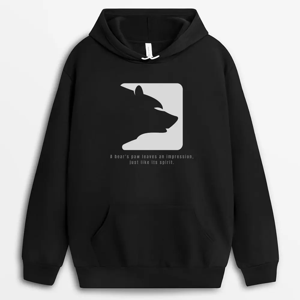 A Bears Paw Leaves An Impression Just Like Its Spirit Paulxtee Hoodie - Black