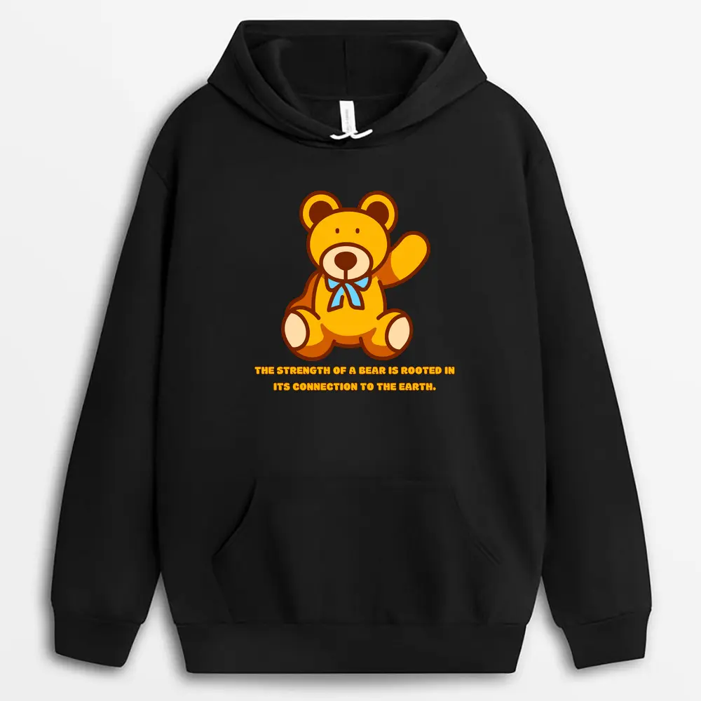 The Strength Of A Bear Is Rooted In Its Connection To The Earth Paulxtee Hoodie - Black